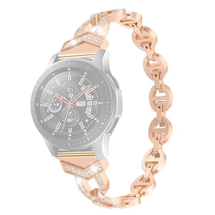 For Galaxy Watch 22mm OV Diamond Wrist Watch Band (Rose Gold)