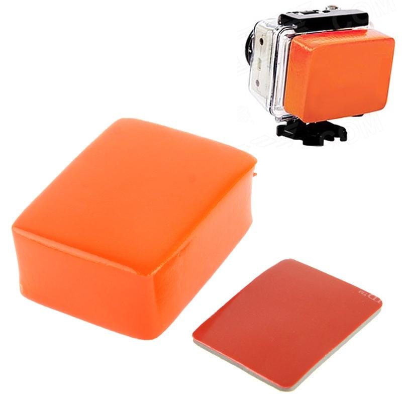 ST-46 Floaty Backdoor with 3M Sticker for GoPro  NEW HERO /HERO6   /5 /5 Session /4 Session /4 /3+ /3 /2 /1, Xiaoyi and Other Action Cameras (Orange)