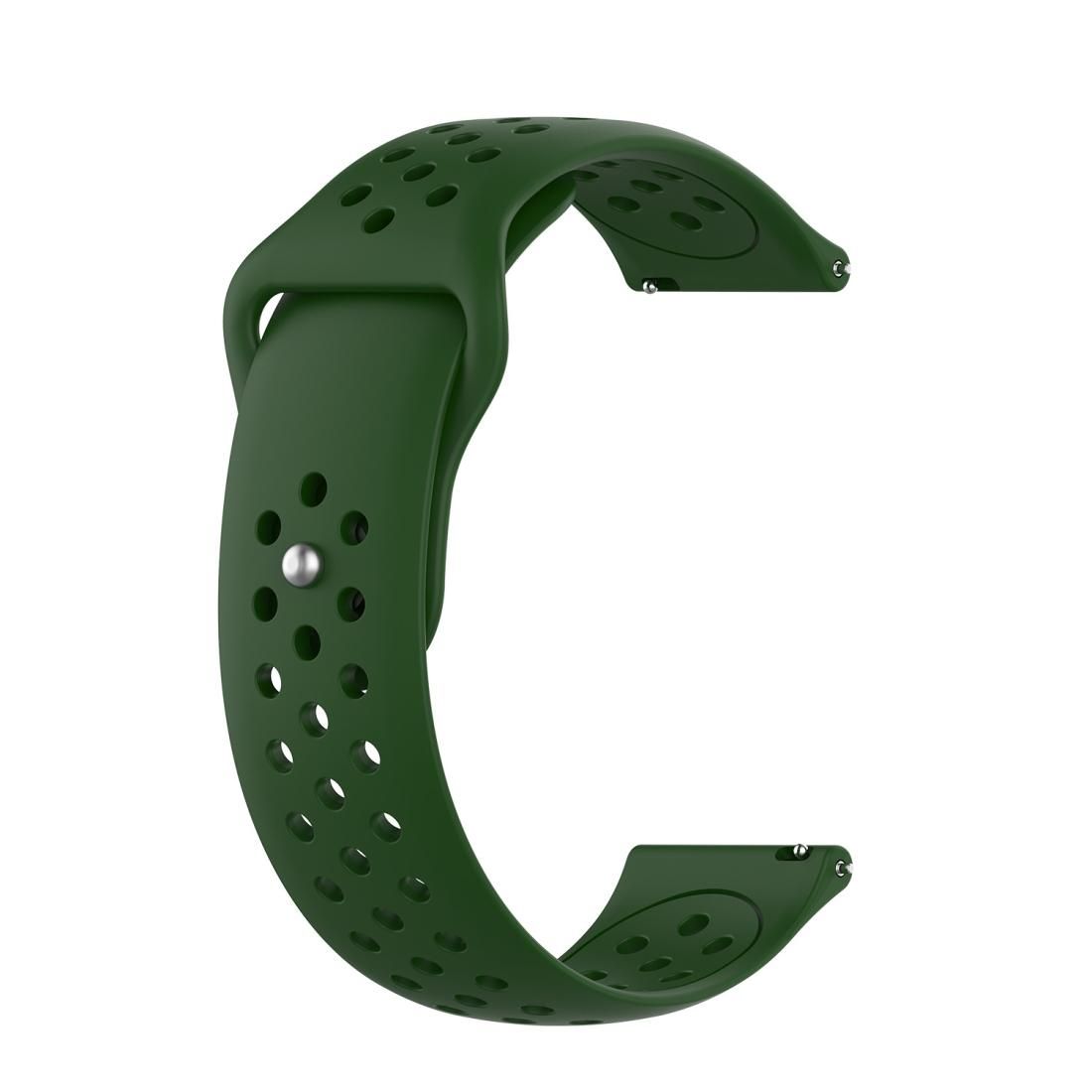 For Huami Amazfit Youth Edition Silicone Breathable Watch Strap (Army Green)