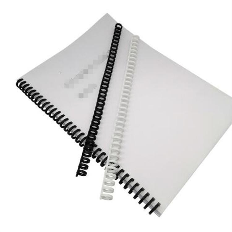 2 PCS  Desk Calendar Loose-leaf Open Binding Ring A4 Plastic 34-hole Loose-leaf  Double Coil (10mm Black)