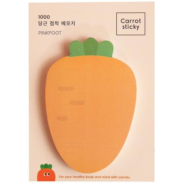 4 PCS Cute Carrot Sticky Notes Memo Pad Stationary (YZ1000-648)