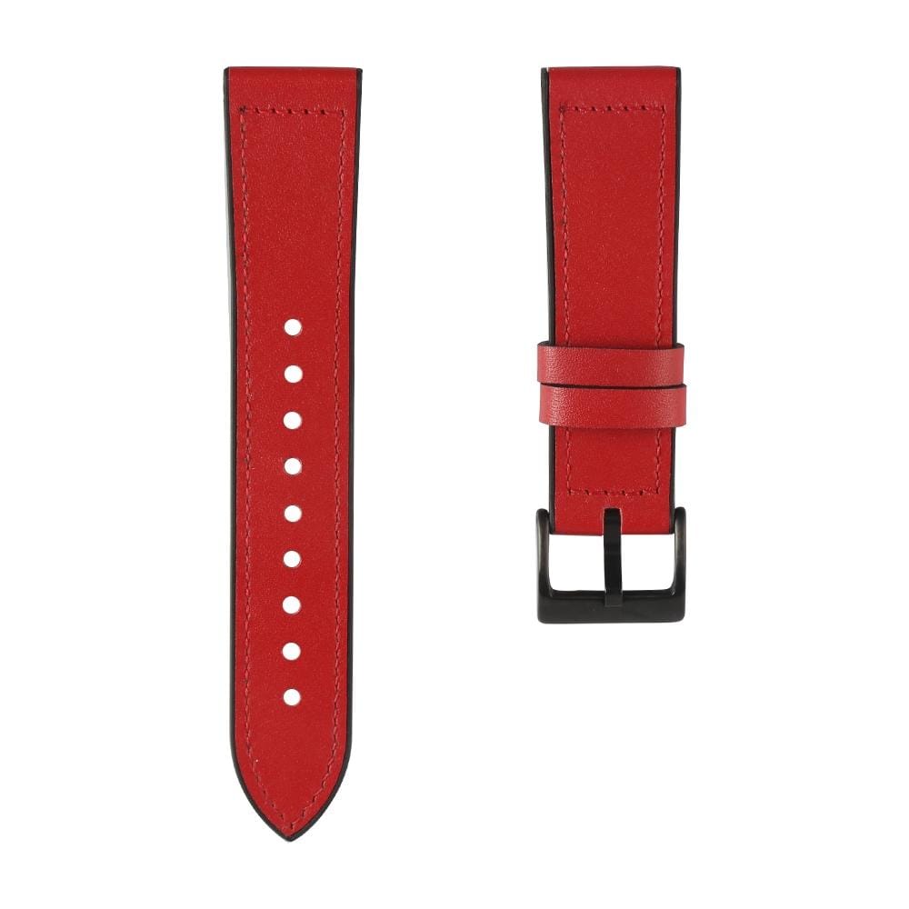 TPU + Leather Replacement Strap Watchband, Size:For Samsung Galaxy Watch 3 45mm (Red)