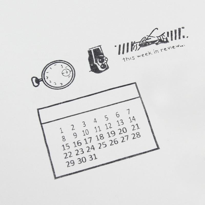 2 PCS Calendar Time Transparent Silicone Stamps, Children DIY Handmade Scrapbook Photo Album Decor Tools