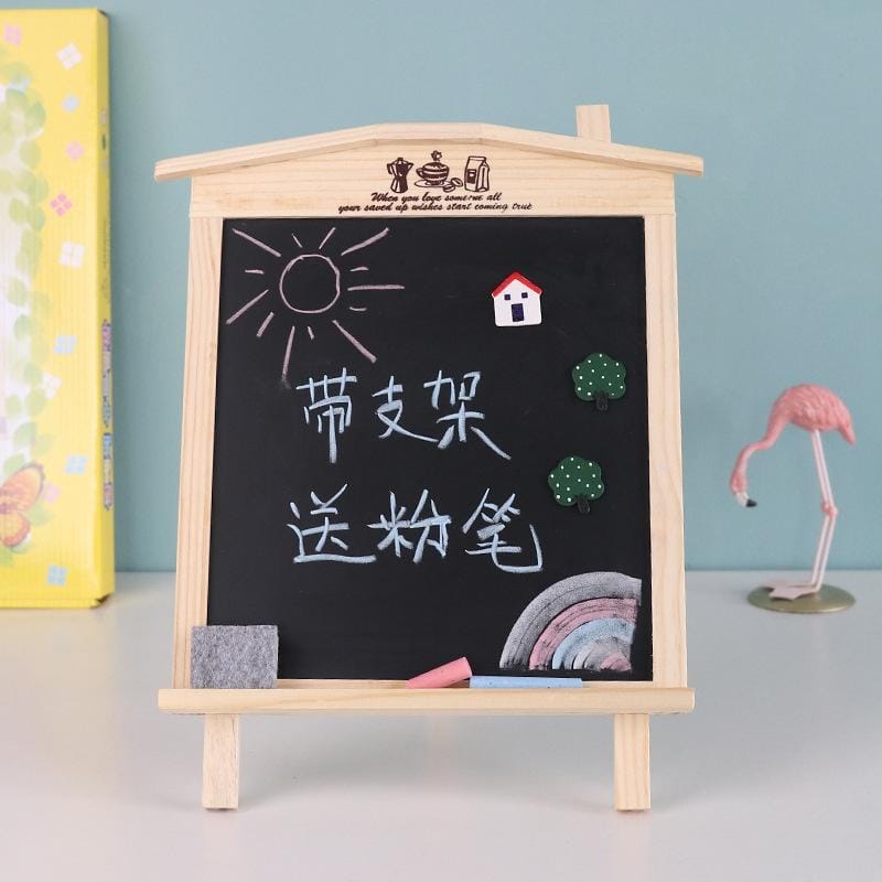 Wooden Magnetic Bracket Type Children Writing Small Blackboard Message Board