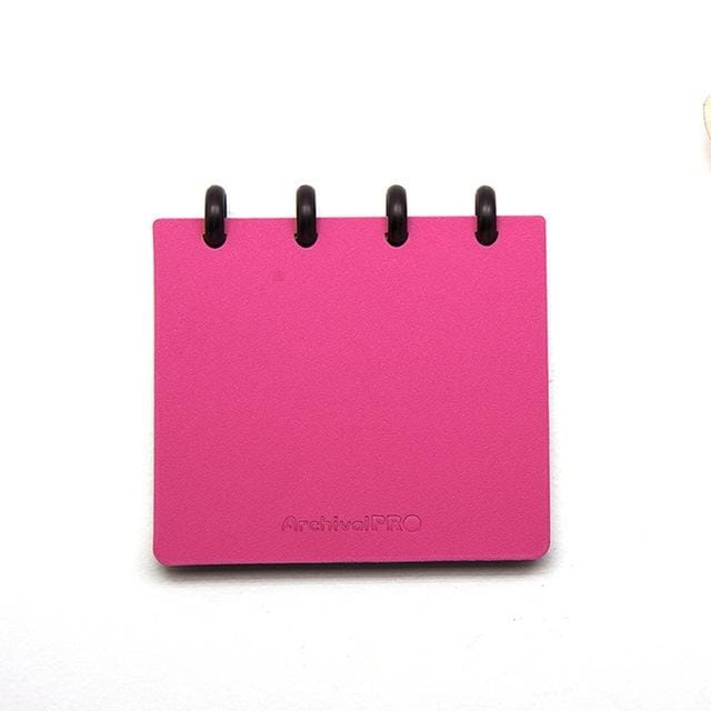 A7 Pocket Size Notepad Creative Stationery Notepad Vertical Pocket Loose Leaf Office School Supplies (Peach Red)