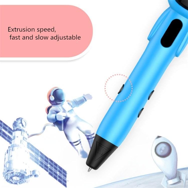 Astronaut 3D Printing Pen Low Temperature Intelligent Wireless Stereo Graffiti Painting Children 3D Brush, Battery Capacity:500 mAH (Blue)