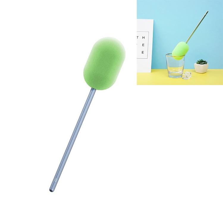 3 PCS Aluminum Alloy Sponge Cup Brush Milk Bottle Glass Tea Cup Cleaning Brush (Lake Blue)
