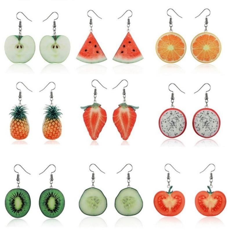 Summer Fashion Cute Acrylic Fruit Earrings Jewelry (ER17Y002M7)