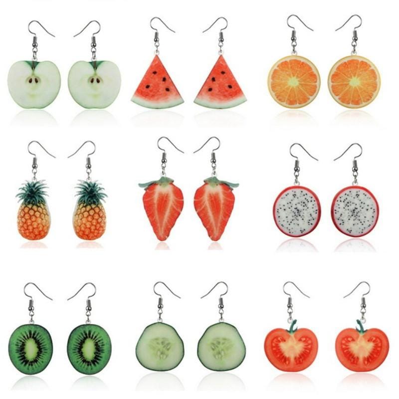 Summer Fashion Cute Acrylic Fruit Earrings Jewelry (ER17Y002M8)