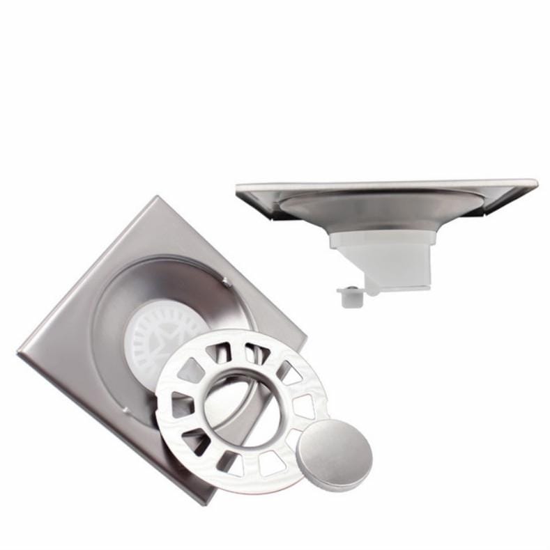 Stainless Steel Square Deodorant Floor Drain Bathroom Kitchen Filter