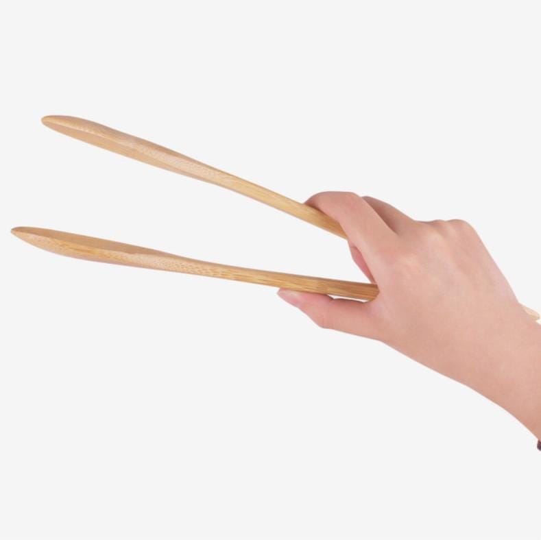 2 PCS Kitchen Pure Natural Bamboo Food Clip Wood Multifunctional Bread Salad Clip