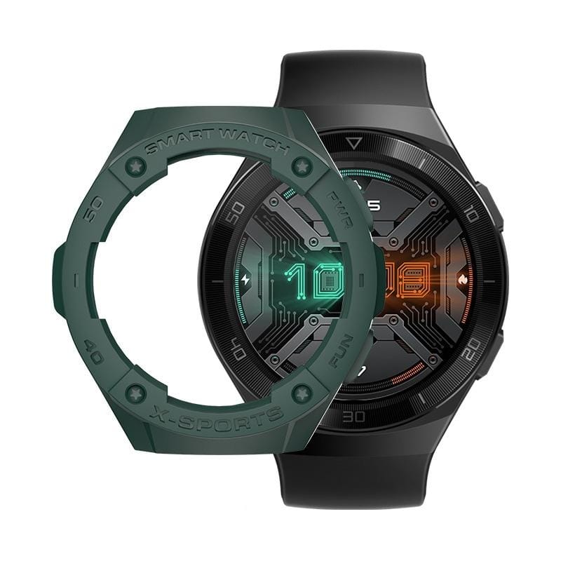 For Huawei Watch GT2e Smart Watch TPU Protective Case, Color:Army Green+Black