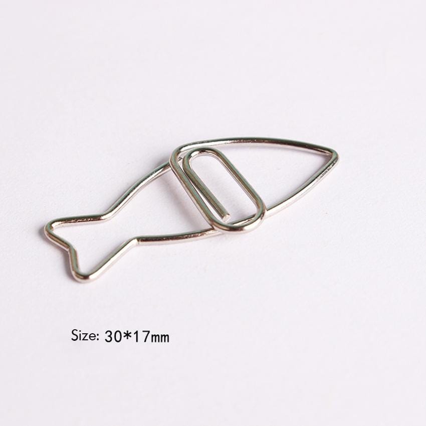 3 Sets Fish Shaped Paper Clip Documents Files Classified Clip Office Supply