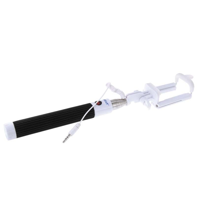 TS900 Portable Wire Controlled Selfie Stick Monopod Extendable Handheld Holder, Max Length: 80cm (Grey)
