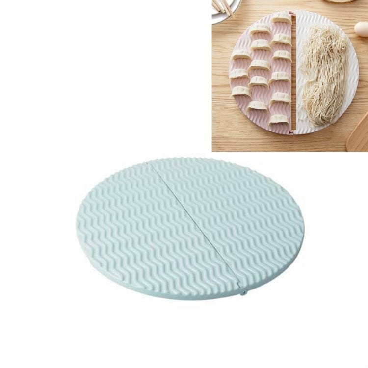 5 PCS Foldable Plastic Dumpling Mat Creative Home Pasta Placemat, Diameter:35cm (Blue)