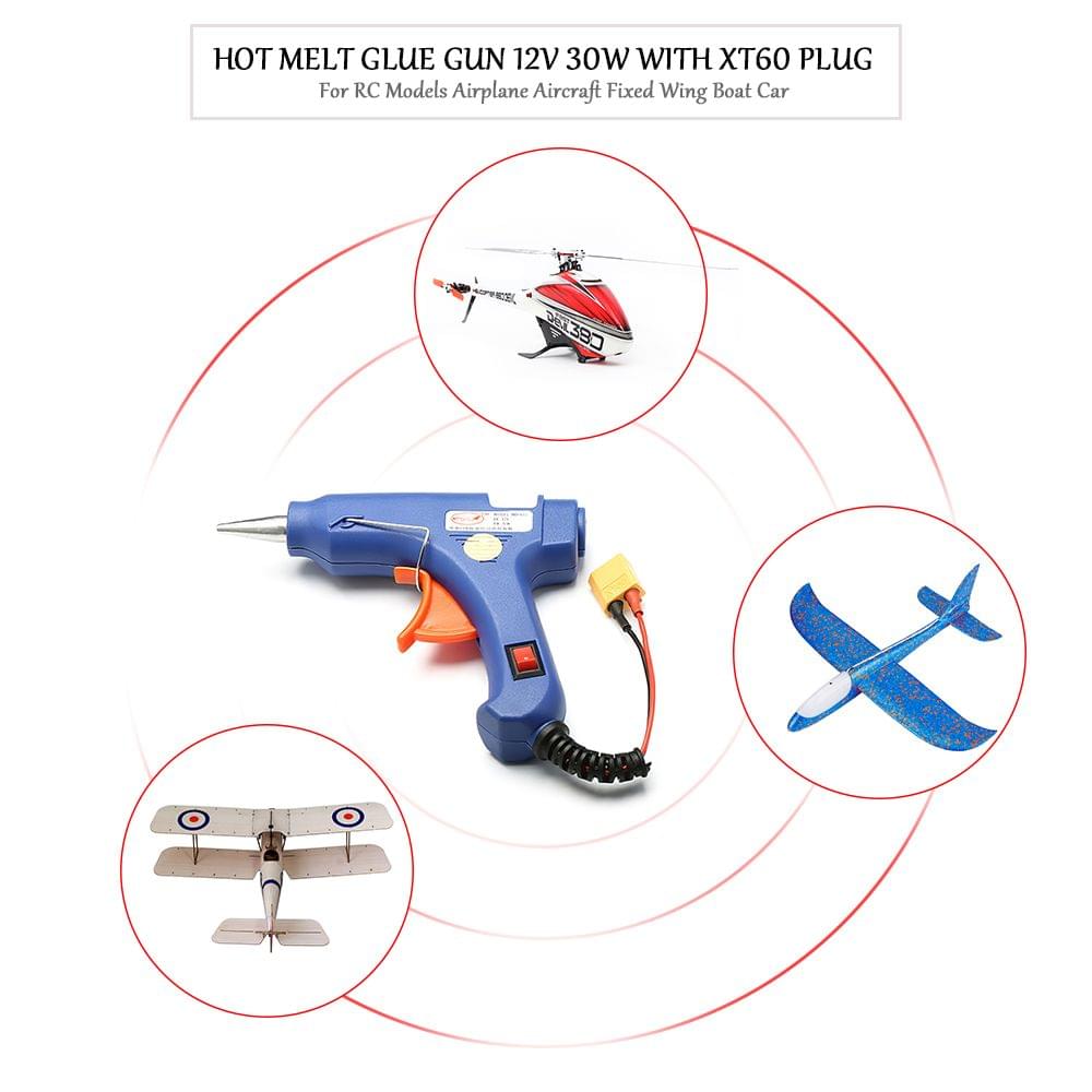 Hot Melt Glue Gun 12V 30W with XT60 Plug for RC Models