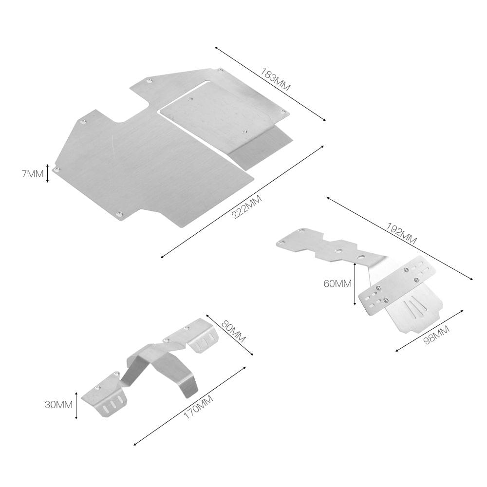 3 In 1 Stainless Steel Axle Protection Armor Chassis Armor