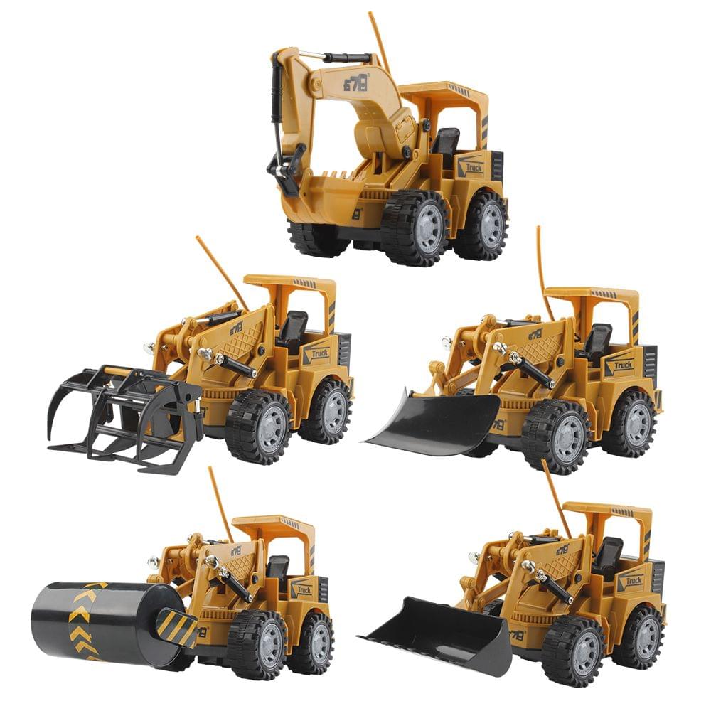 1:24 5CH Remote Control Electric Road Roller Construction