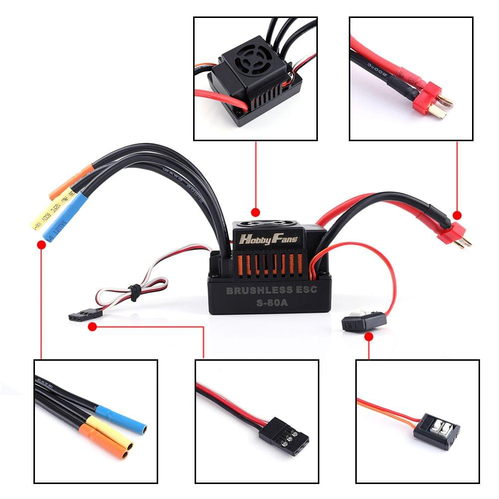 Uniqkart 80A Brushless ESC 2-4S Lipo and Programming Card