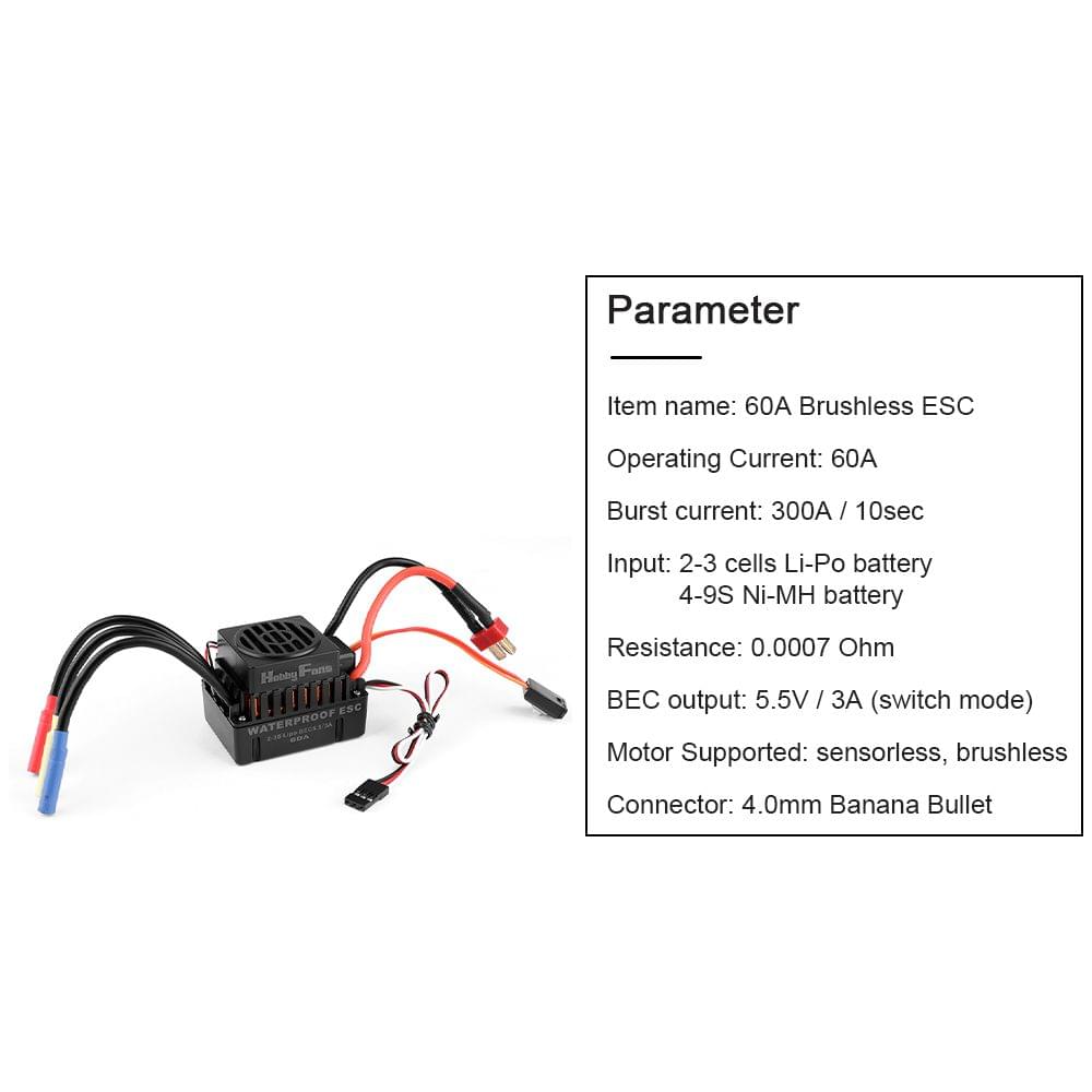 Uniqkart 60A Brushless ESC and Programming Card for