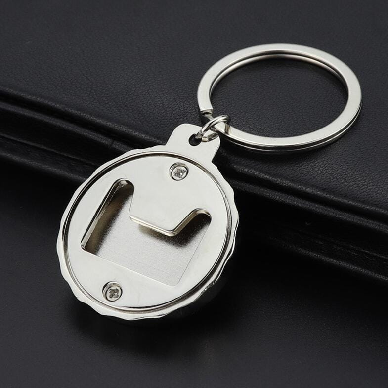 2 PCS Beer Bottle Opener Keychain Creative Practical Gift Pendant