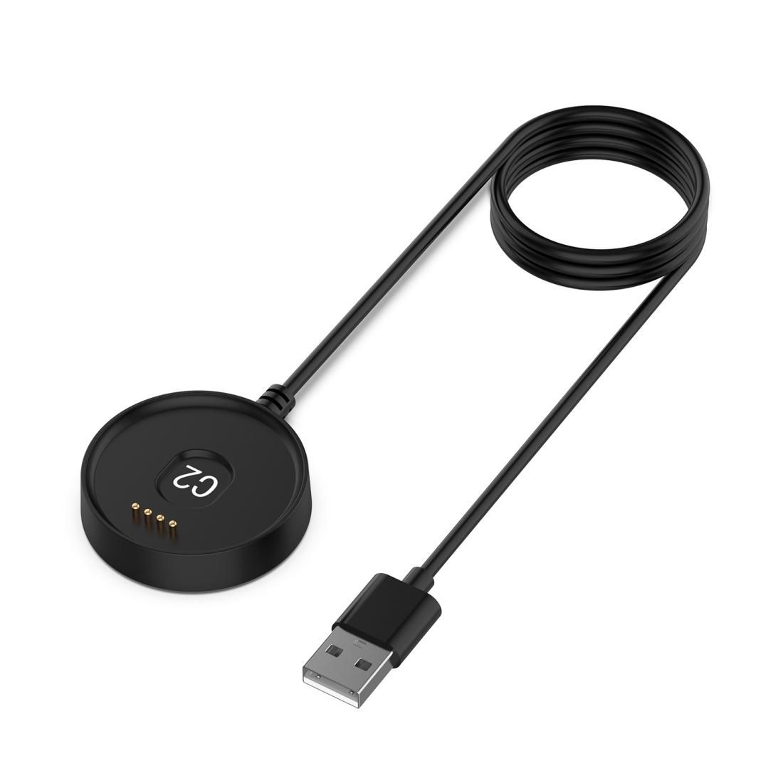 For Ticwatch C2 1m Charging Cable With Data Cable Function & With Voltage and Current Limiting Functions (Black)