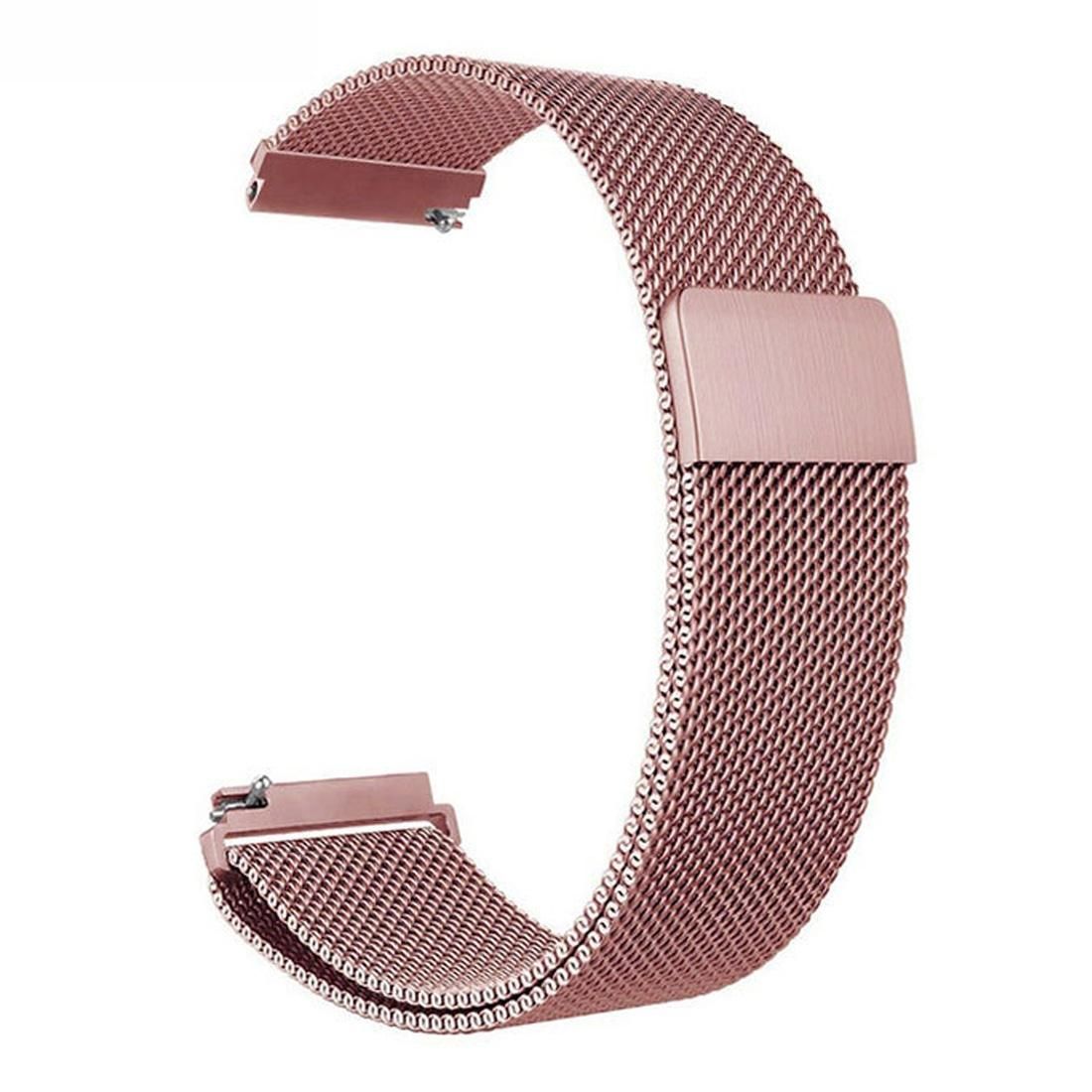 For Huami Amazfit GTS 20mm Milanese Magnetic Metal Replacement Strap Watchband (Rose Pink)