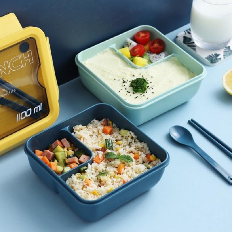 Lunch Box Simple Sealed Leak-proof Compartment Lunch Box, Color:Color Random Delivery