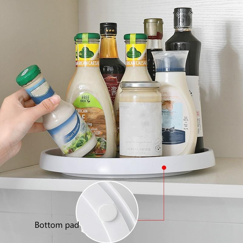 2 PCS Kitchen Condiments Multi-function Rotating Type Shelf, Size:Small