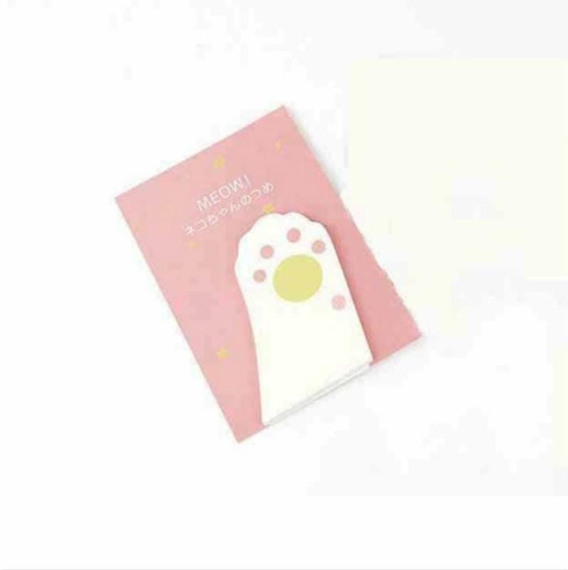 2 PCS Cat Claw Stickers Heterologous Bookmarks Cat Stickers (White)
