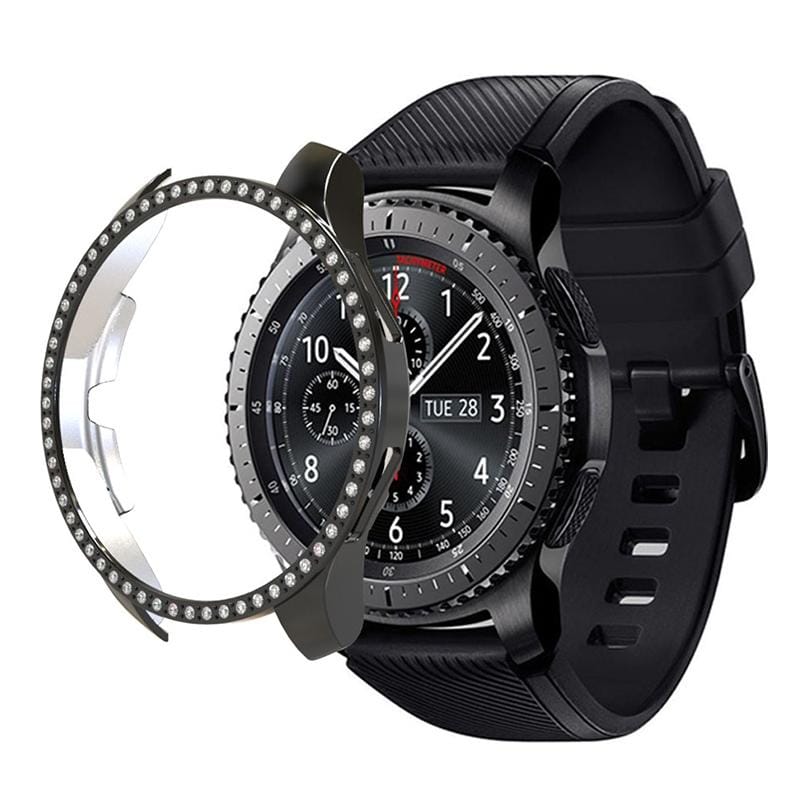 For Samsung Watch 46mm PC Diamond Watch Case (Black)