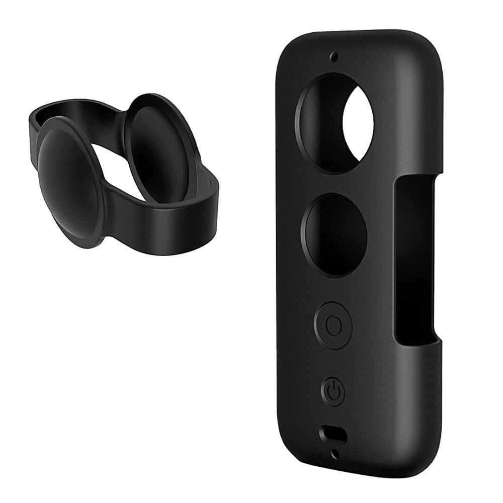 PULUZ Silicone Protective Case with Lens Cover for Insta360 ONE X (Black)