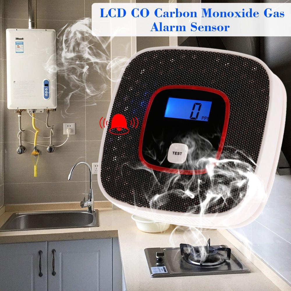 LCD CO Carbon Monoxide Gas Alarm Sensor Poisoning Smoke Gas