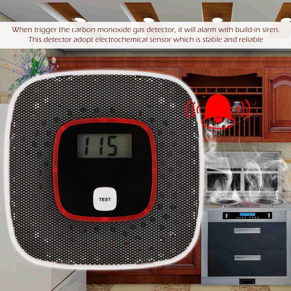 LCD CO Carbon Monoxide Gas Alarm Sensor Poisoning Smoke Gas