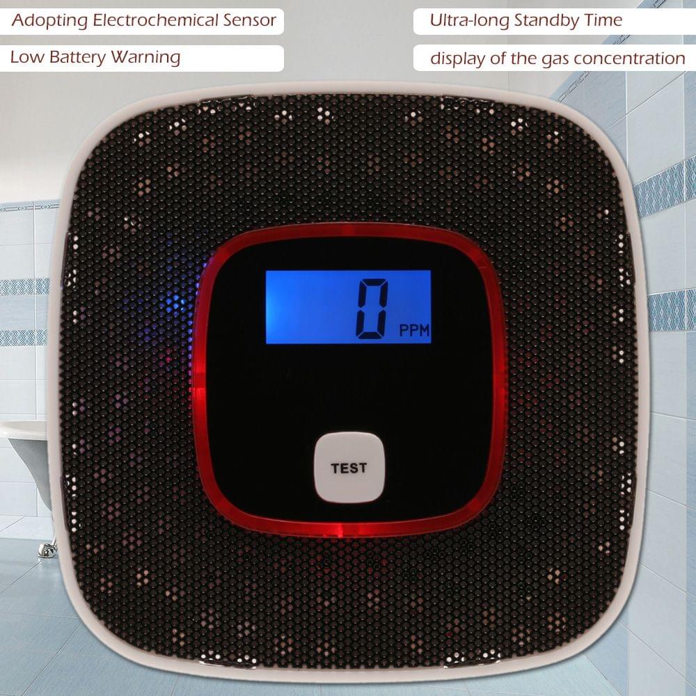 LCD CO Carbon Monoxide Gas Alarm Sensor Poisoning Smoke Gas