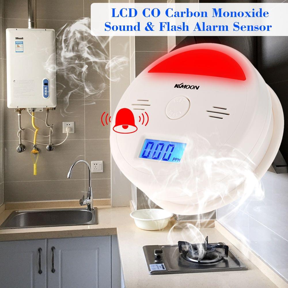 LCD CO Carbon Monoxide Alarm Sensor Poisoning Smoke Gas