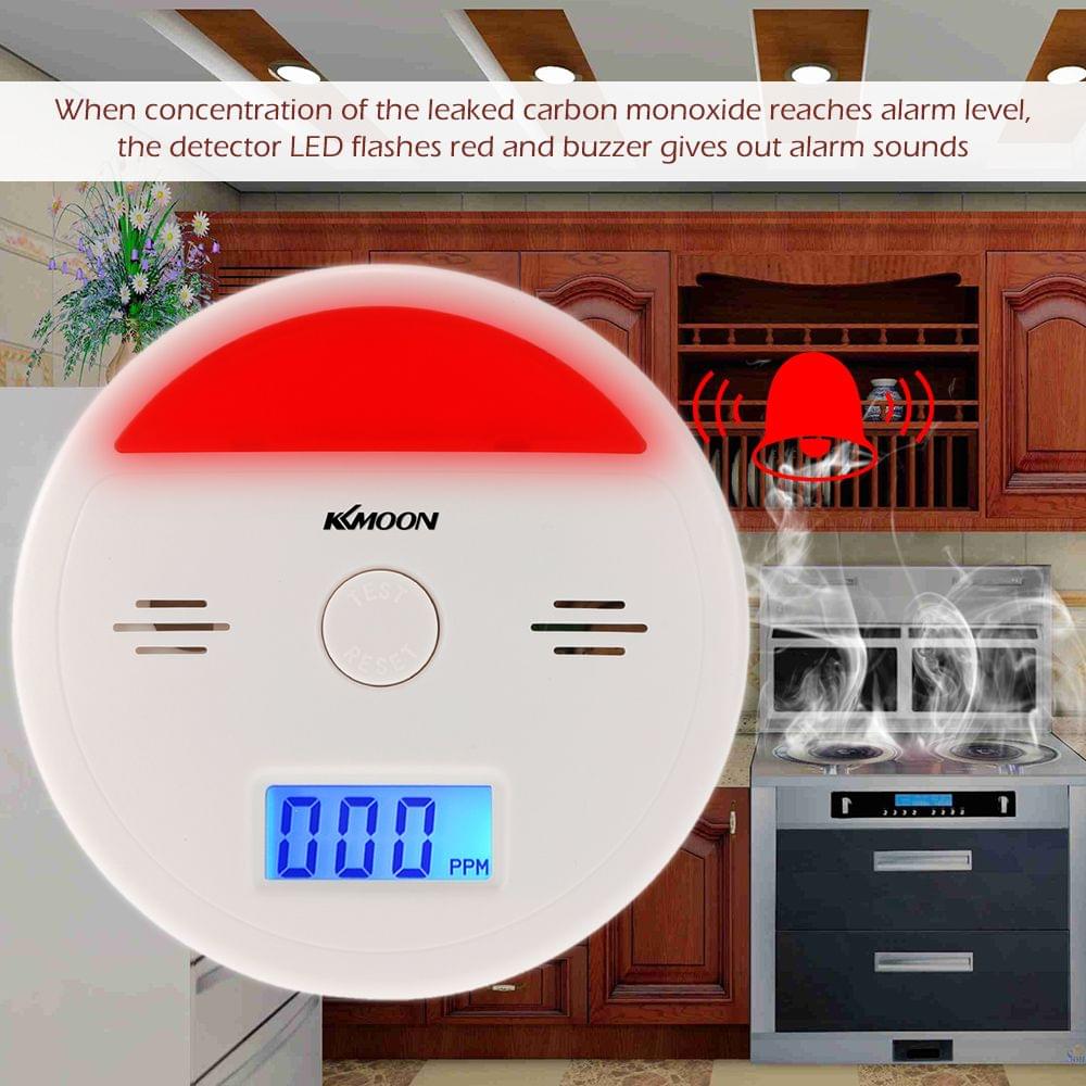 LCD CO Carbon Monoxide Alarm Sensor Poisoning Smoke Gas