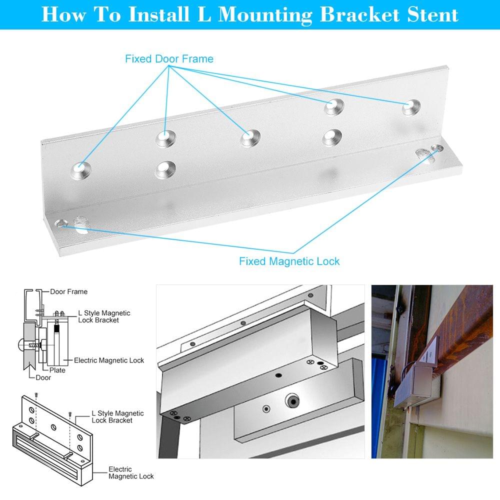 L Mounting Bracket Stent For 180KG 350lbs Magnetic Lock Door