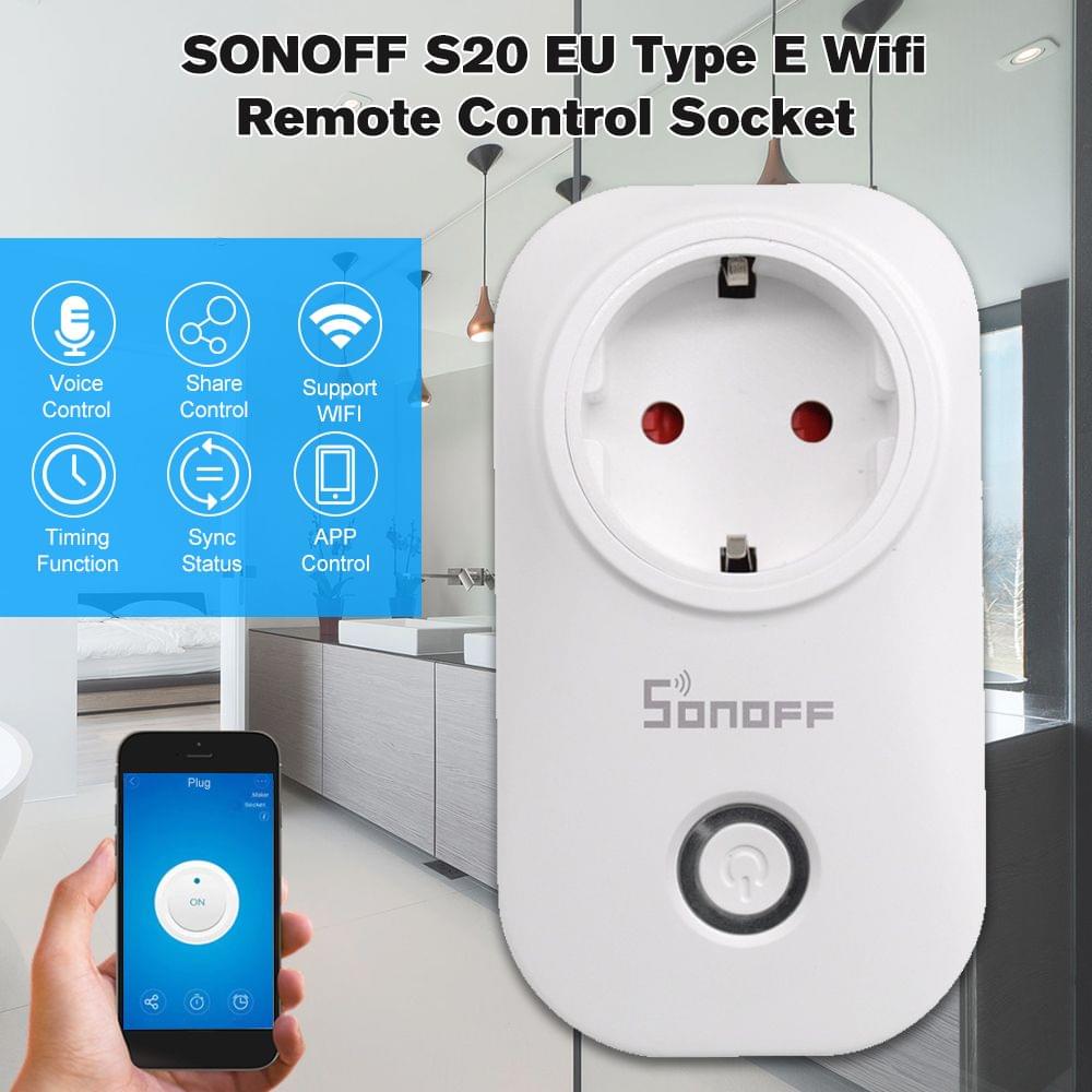 SONOFF S20 EU Type E ITEAD Wifi Wireless Remote Control