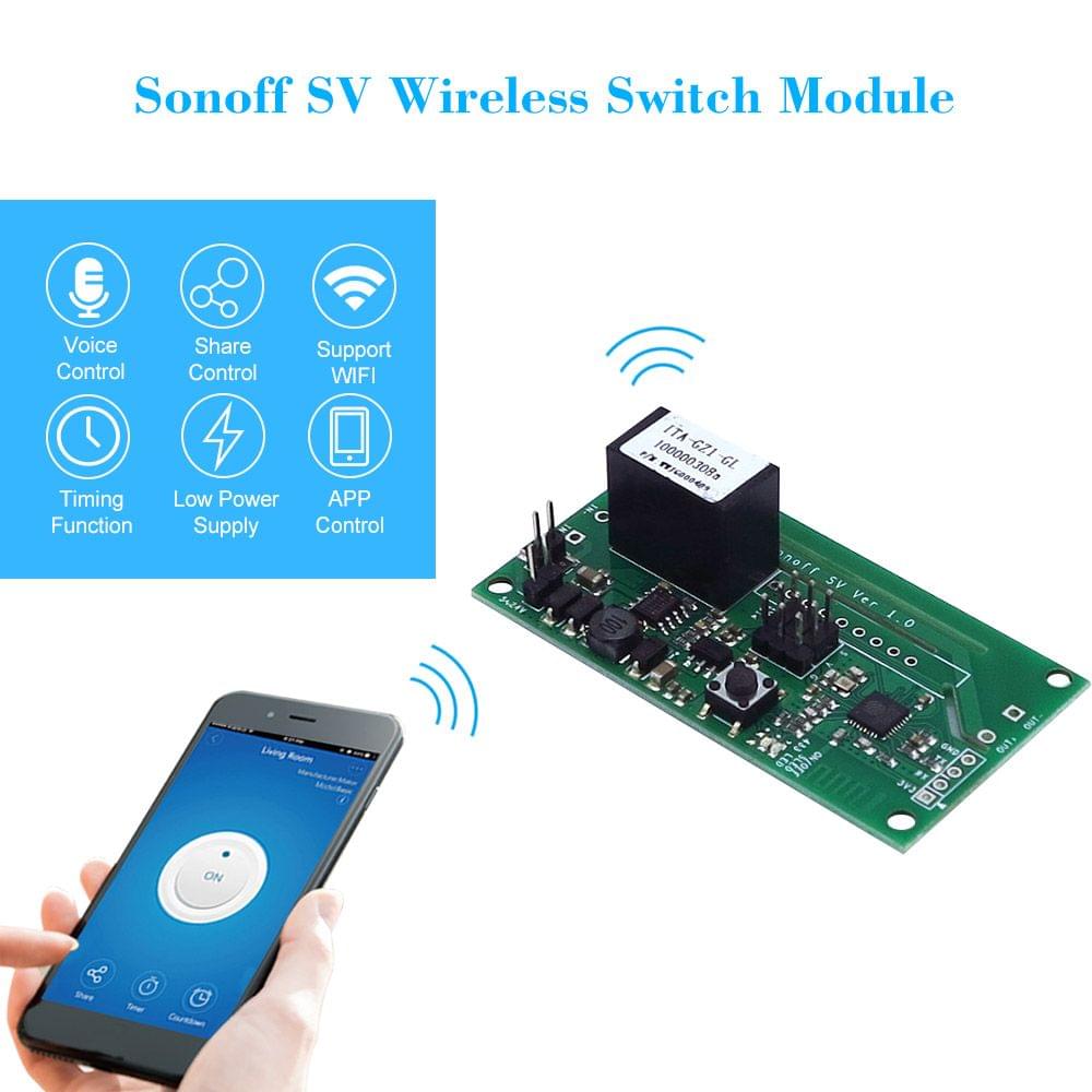 Sonoff SV ITEAD Safe Voltage DC 5-24V WiFi Wireless Switch