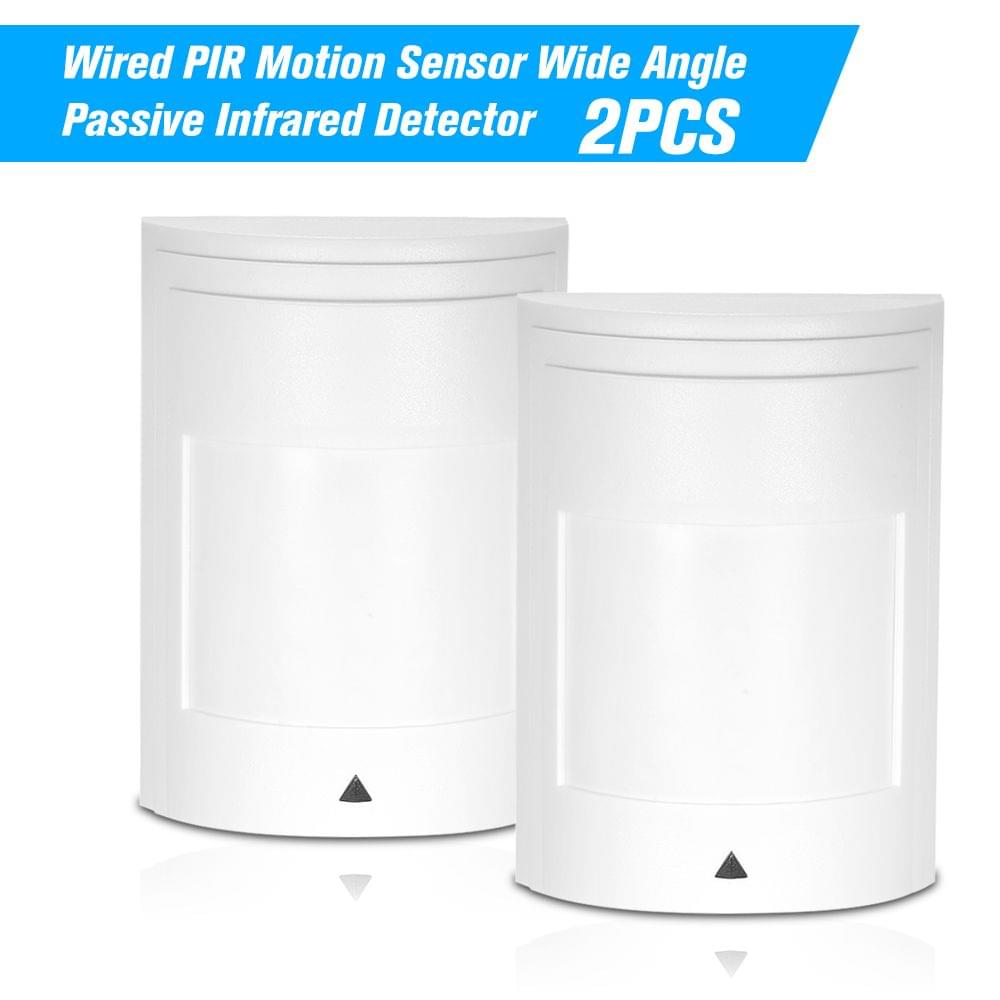 2PCS Wired PIR Motion Sensor Wide Angle Passive Infrared