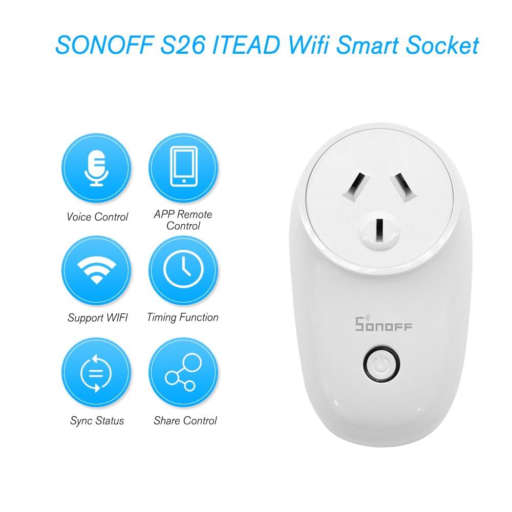 SONOFF S26 ITEAD Wifi Smart Socket Wireless Remote Control - AU Plug