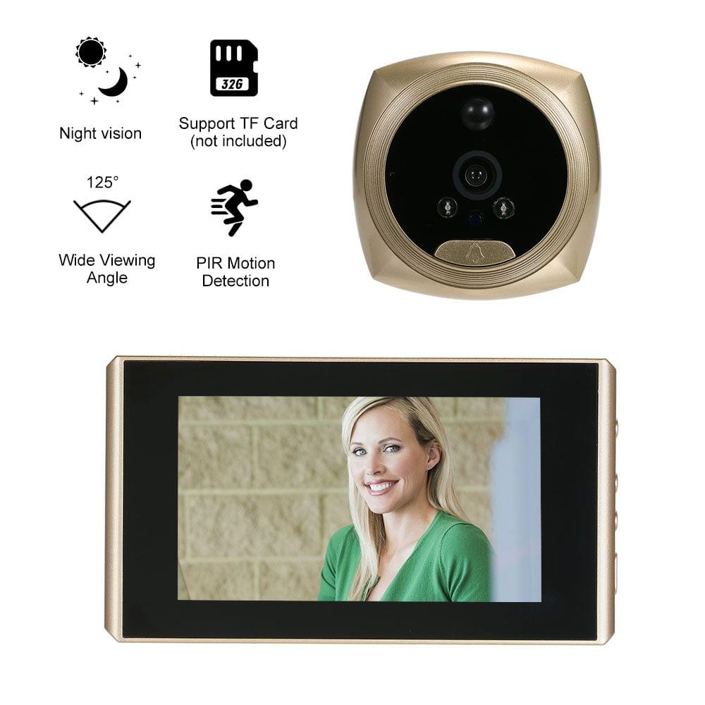 1.3MP Peephole Door Camera 4.3 Inch Color LCD Screen Monitor