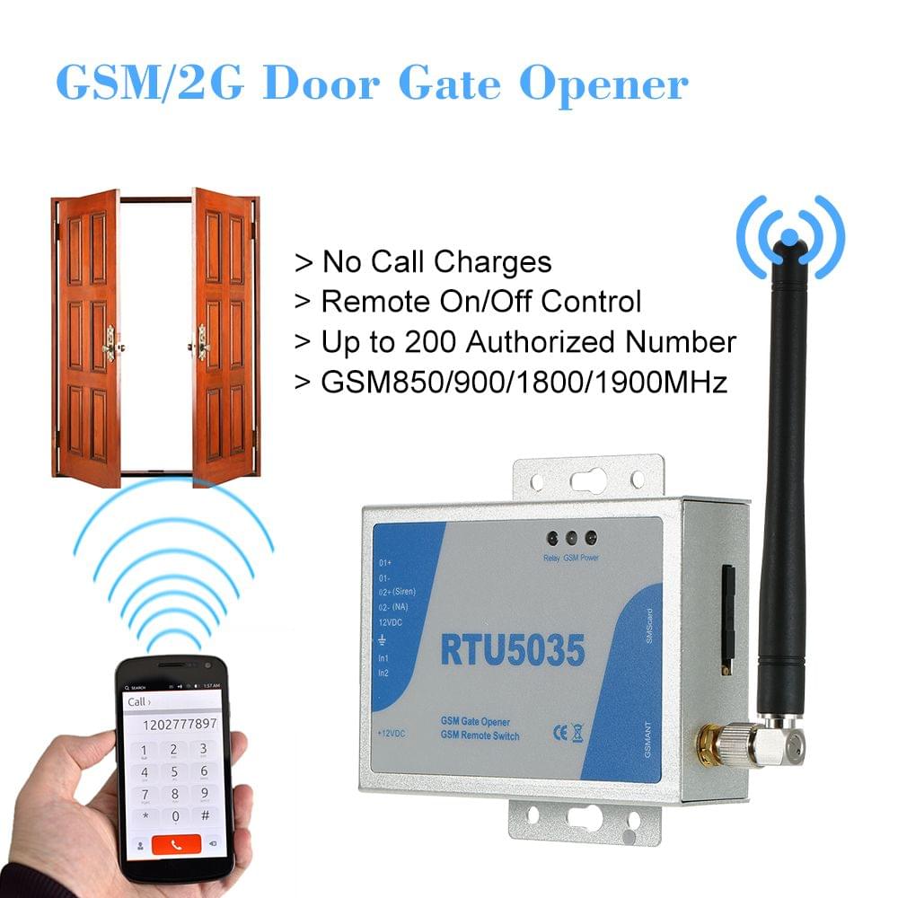 GSM/2G Door Gate Opener Remote On/Off Switch Free Call SMS