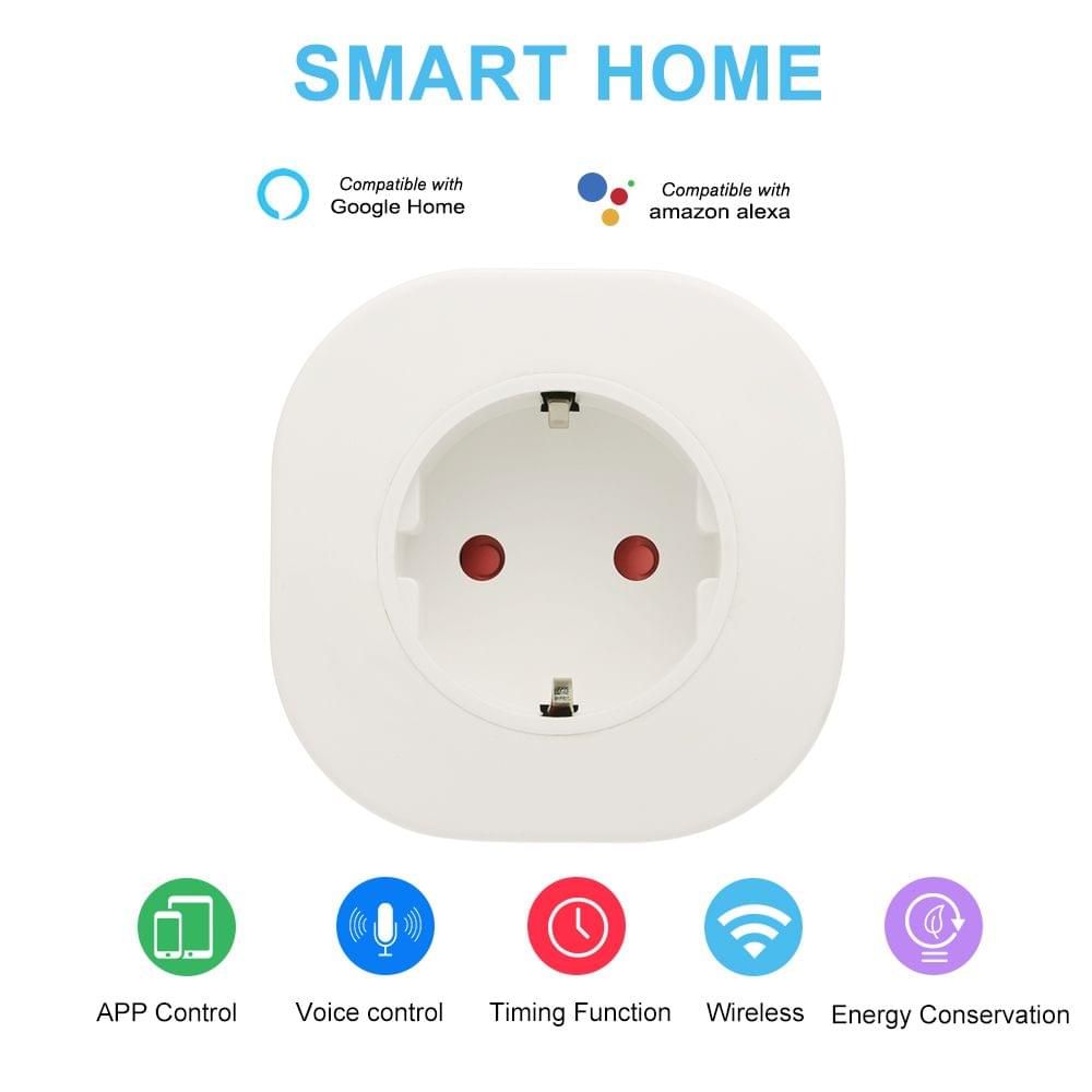 Smart Power Plug Smart Home Socket Voice Control Compatible - 10A