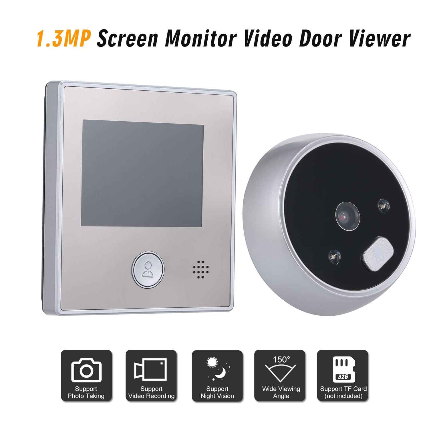 1.3MP Peephole Door Camera 2.8 Inch Color LCD Screen Monitor