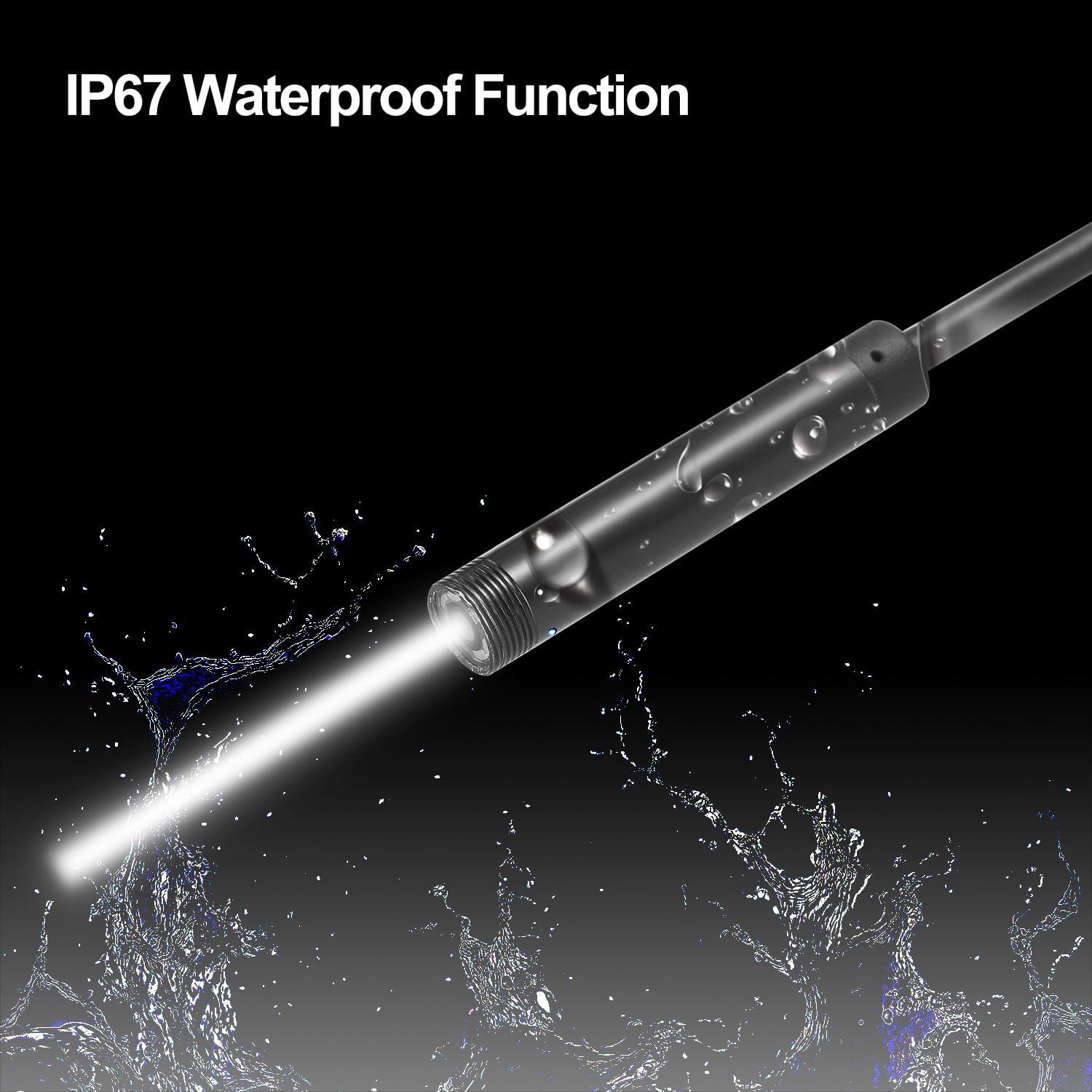 7MM 6 LED Lens Endoscope IP67 Waterproof Inspection - 5M