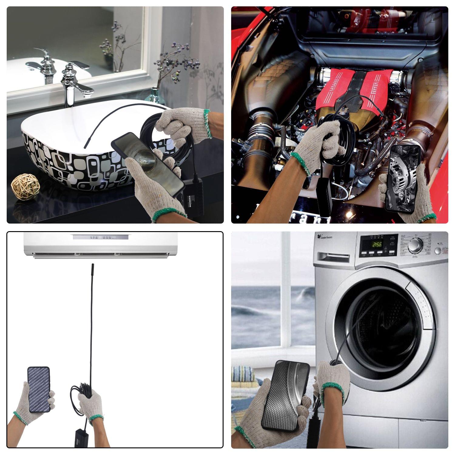 Industrial Endoscope Snake Camera 5.5mm Borescope Camera HD - 10m