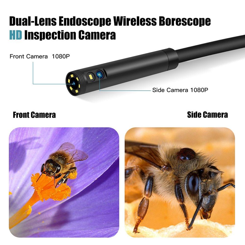 Industrial Endoscope Snake Camera 8.0mm Dual Lenses - 1m