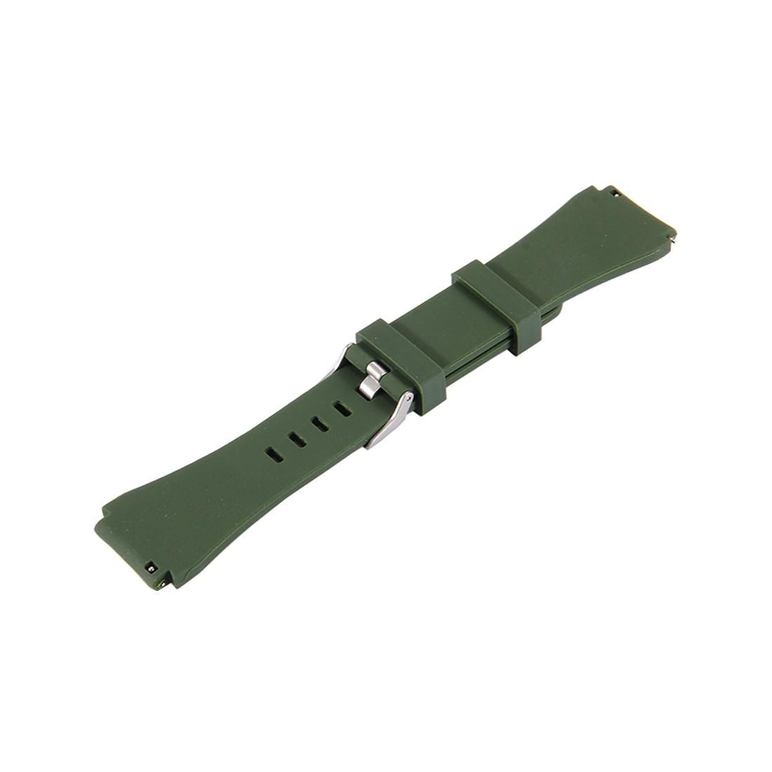 For Samsung Gear S3 Classic Smart Watch Silicone Watchband, Length: about 22.4cm (Army Green)